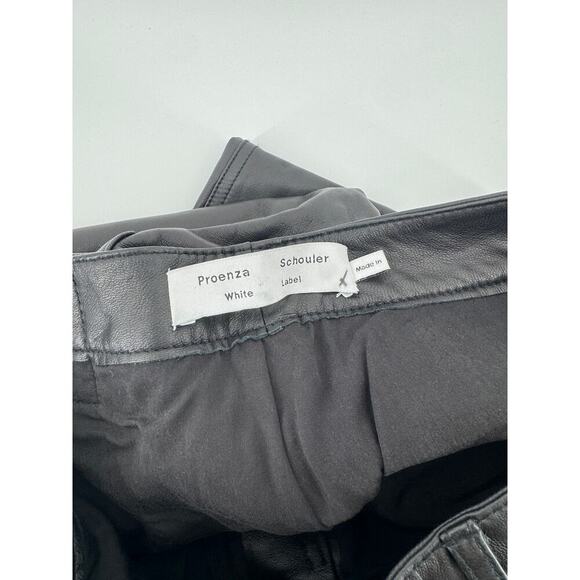 Proenza Schouler White Label Straight Leg Leather Pants Womens Sz 12 NWOT $1495 - Picture 7 of 13